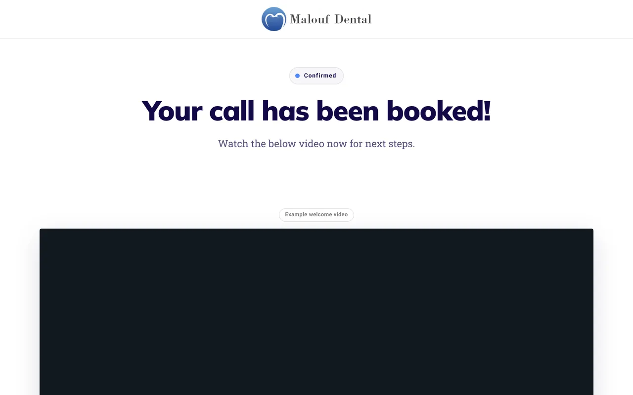 Confirmation page preview